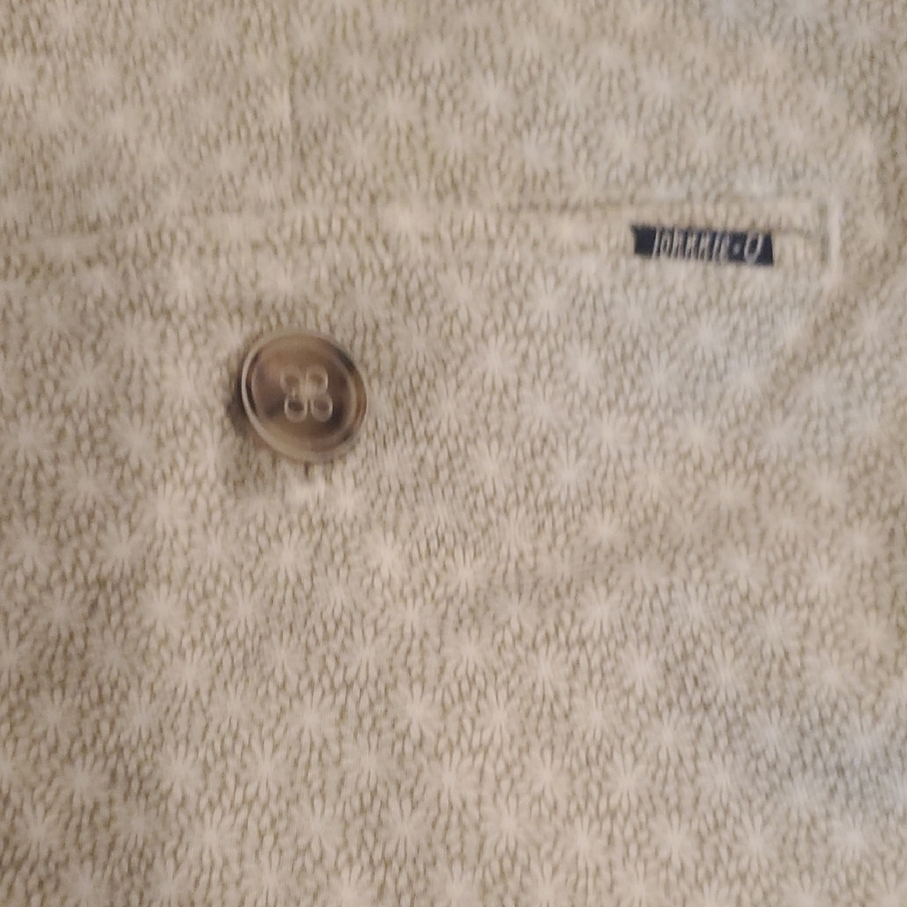 johnnie-O Gray and White Flat Front Shorts with Textured Fabric (Oyster) - Picture 8 of 9